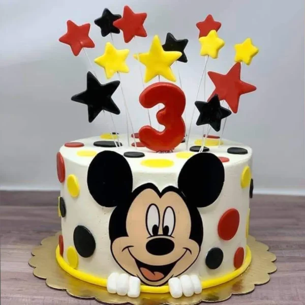 Mickey Mouse Tall Birthday Cake