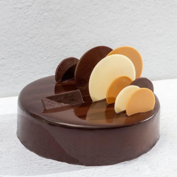Chocolate Mirror Glaze Round Shape Cake