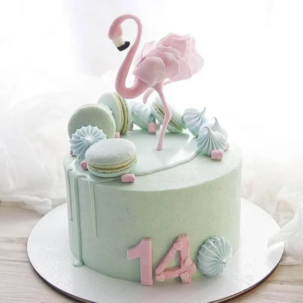 Macaron Swan Tall Cake
