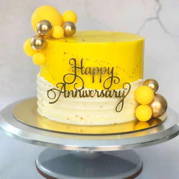 Mango Faux Ball Anniversary Cake