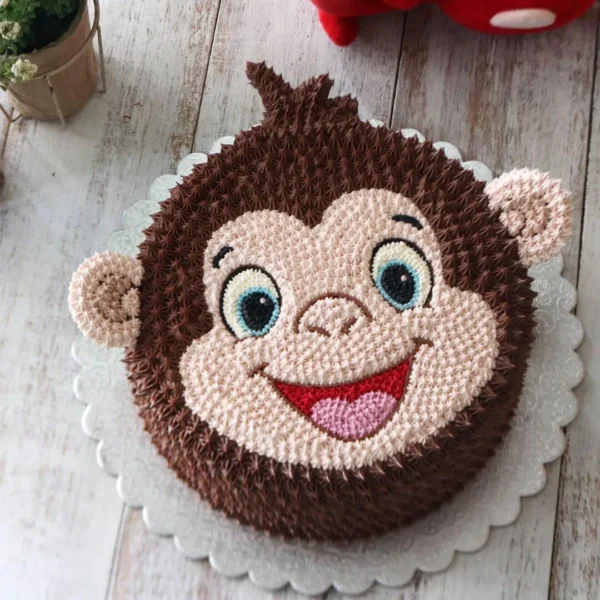Monkey Face Shaped Cake