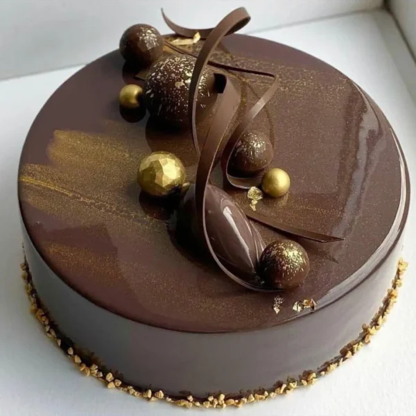 Mirror Glaze Round Shape Cake